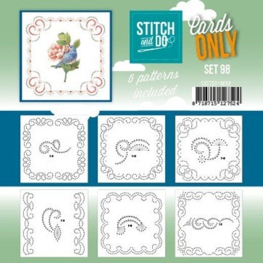 Stitch and Do Cards only 98 en 6 verschillende oplegkaartjes, Blanco kaart of Basiskaart, ., Nieuw, Ophalen of Verzenden