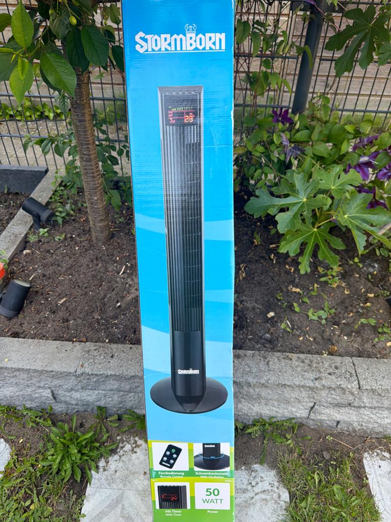 Nieuwe Stormborn ventilator met Afstandsbediening, Ophalen, Minder dan 60 m³, Ventileren, Nieuw