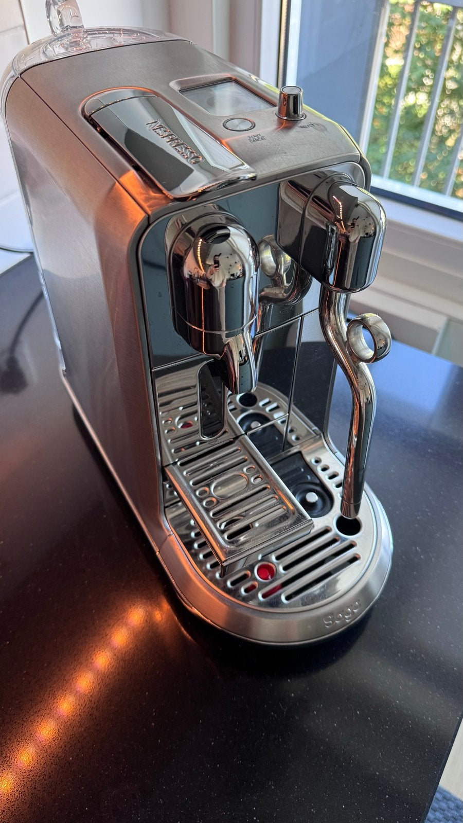 Sage Nespresso Creatista Plus - Zo goed als nieuw, Ophalen, Koffiemachine, Zo goed als nieuw, Koffiepads en cups
