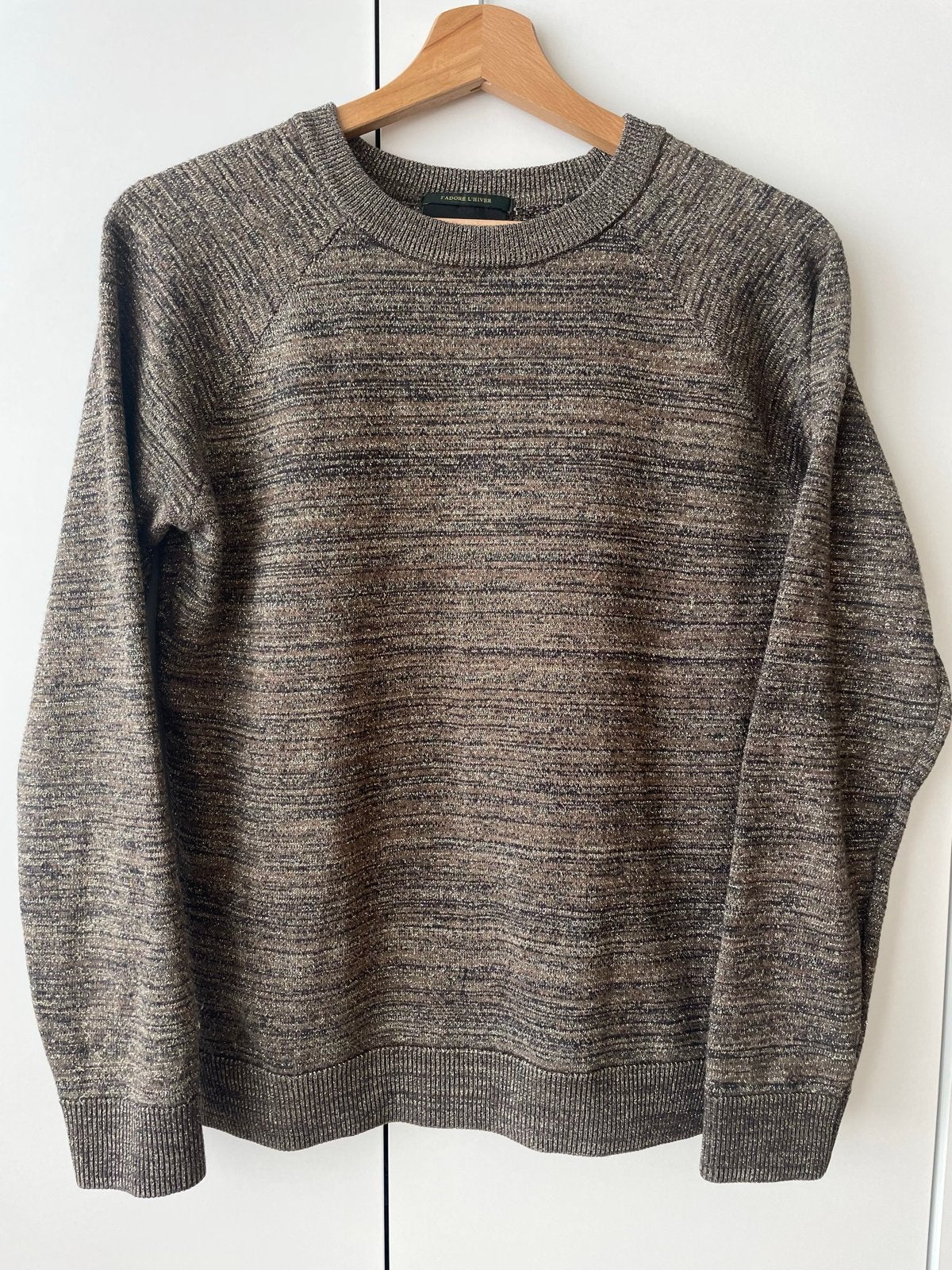 Maison Scotch bruin gemeleerde trui met gouddraad, Ophalen of Verzenden, Zo goed als nieuw, Maat 34 (XS) of kleiner, Bruin