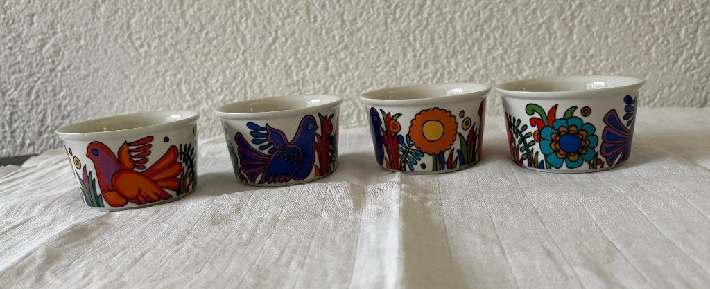 4 Acapulco Soufflé schaaltjes V&B, Ophalen, Villeroy & Boch, Vintage, Porselein