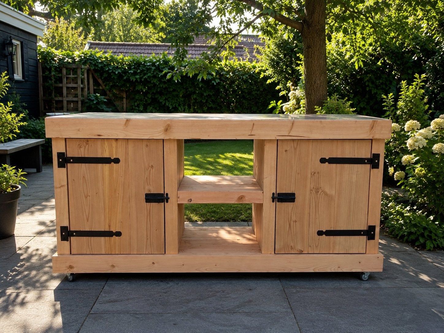 Handgemaakte Maatwerk Buitenkeukens | Volledig naar Wens, Tuin en Terras, Ophalen, Zo goed als nieuw, Houtskool