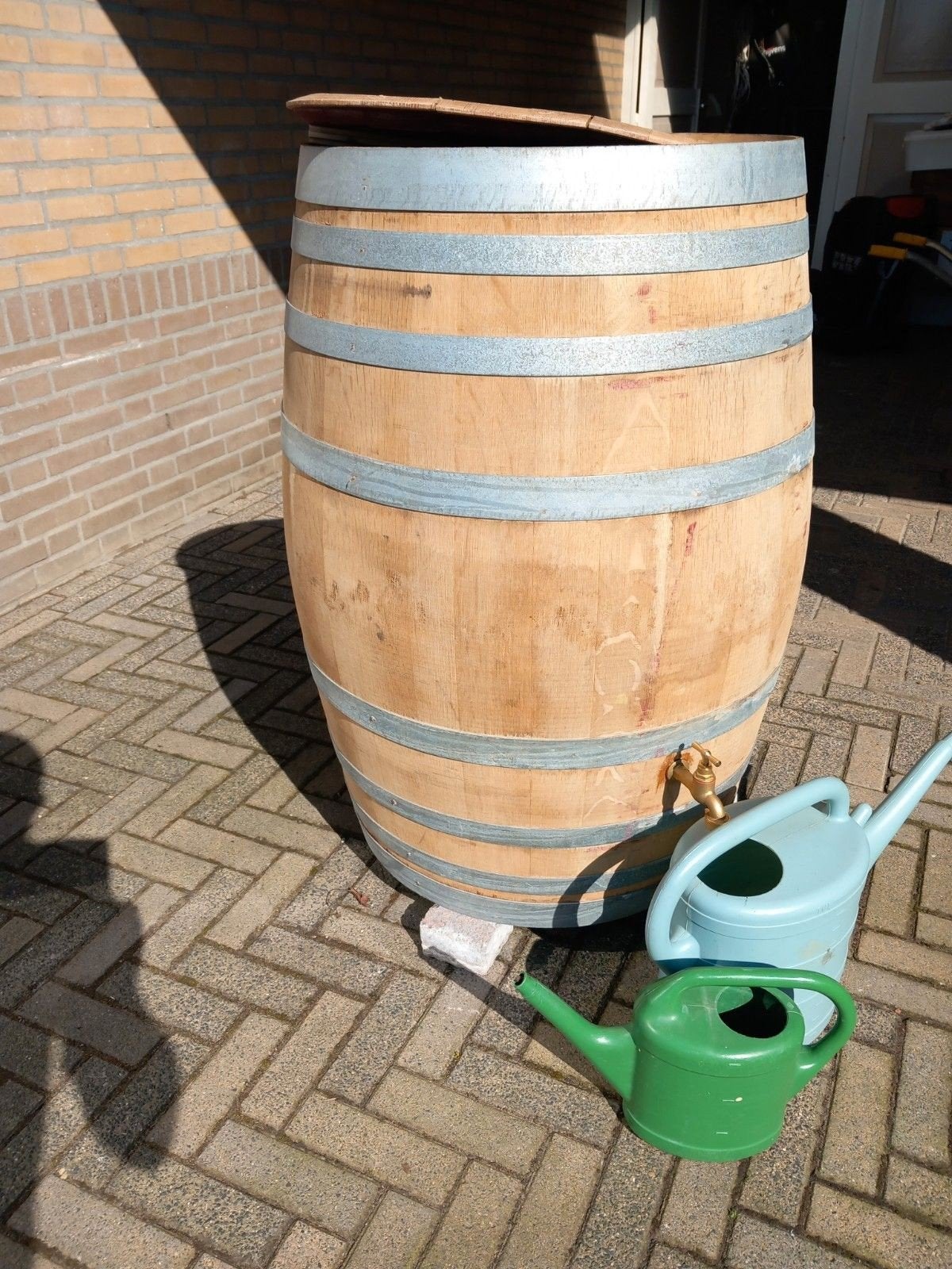 wijnvat 225lt regenton statafel, 150 liter of meer, Ophalen, Nieuw, Hout