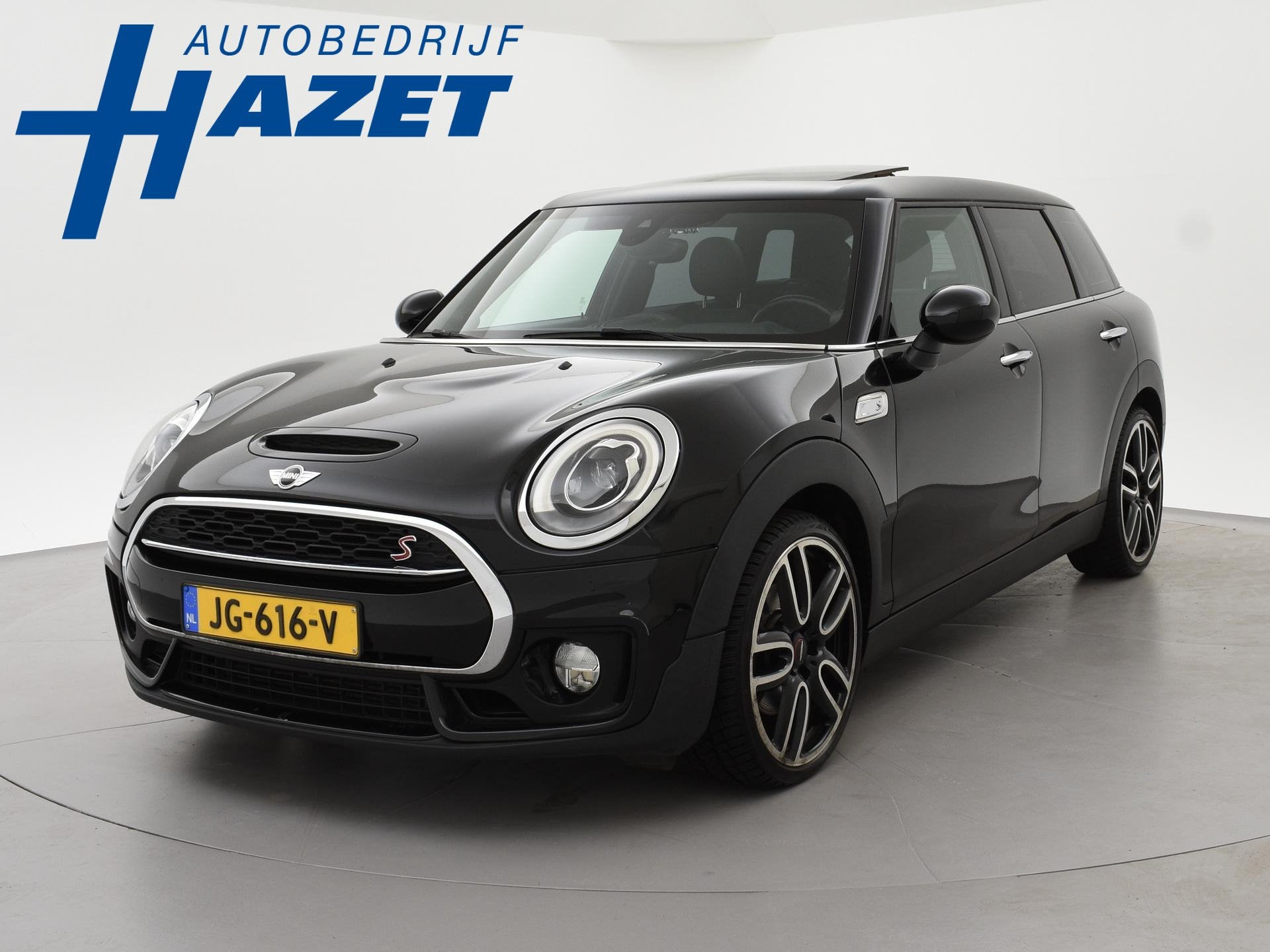 MINI Clubman 2.0 COOPER S 192 PK AUT. + PANORAMA | CAMERA |, 1998 cc, Gebruikt, Leder en Stof, Zwart