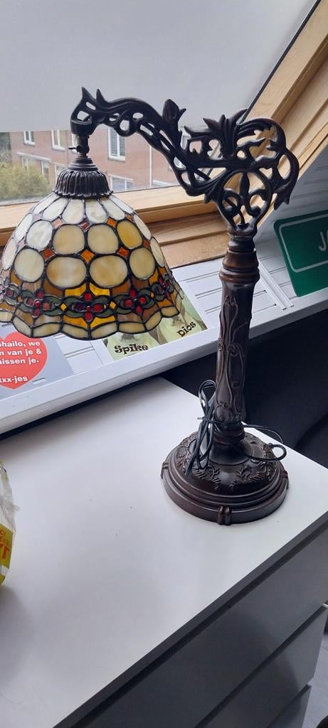 Tiffany lamp, Huis en Inrichting, Lampen | Tafellampen, Ophalen of Verzenden, Zo goed als nieuw, Minder dan 50 cm
