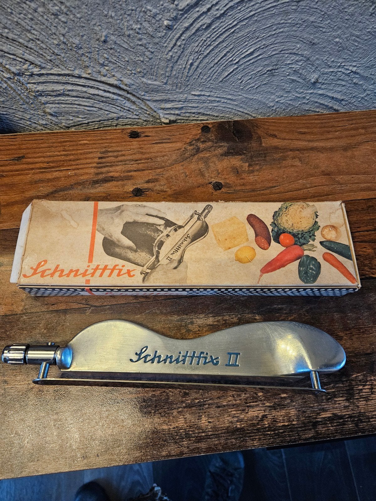 Vintage Schnittfix II Broodsnijder/Kaassnijder RVS, Antiek en Kunst, Ophalen of Verzenden