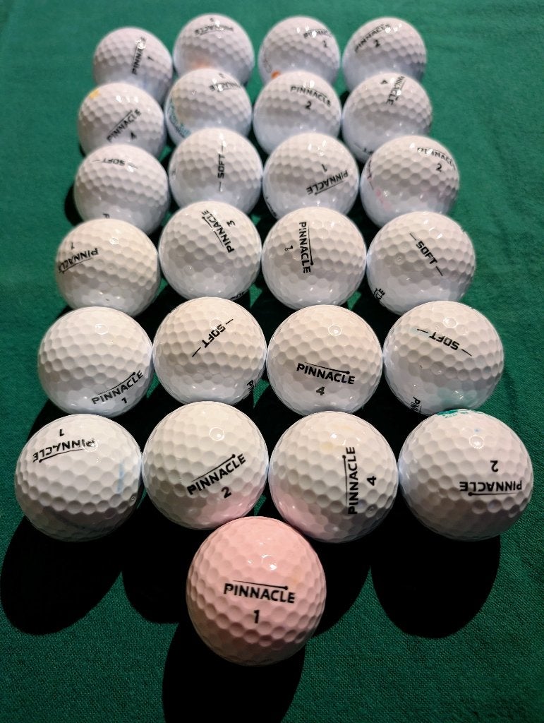 25 Stuks Pinnacle Soft Golfballen, Ophalen of Verzenden, Gebruikt, Bal(len), Overige merken