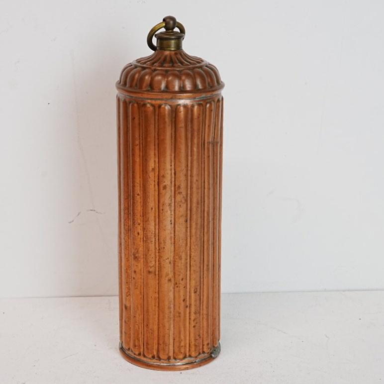 Antieke Franse koperen warmwaterkruik., Antiek en Kunst, Ophalen of Verzenden, Koper