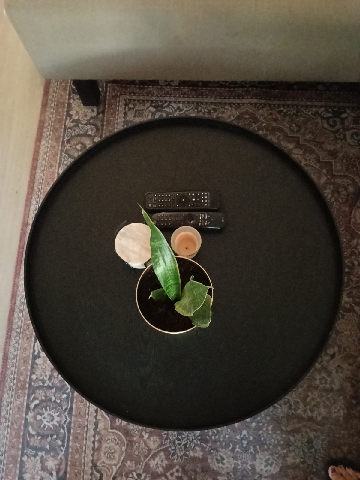 WOOOD bijzettafel Mesa XL rond zwart, Ophalen, Minder dan 45 cm, Gebruikt, Rond