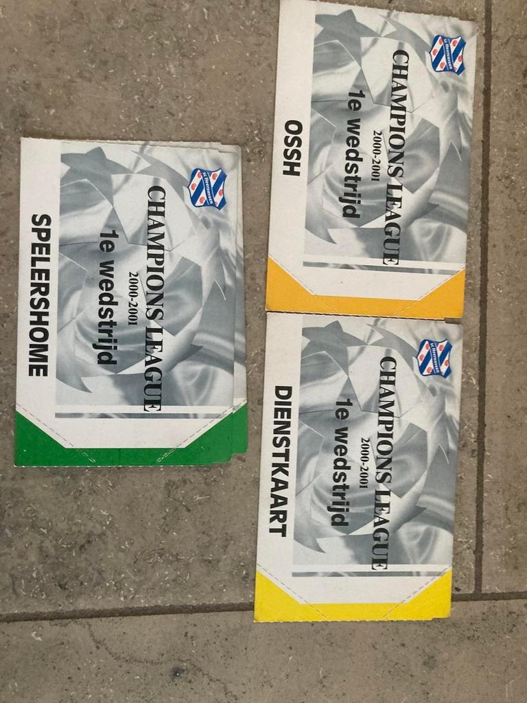 3 TICKETS HEERENVEEN CHAMPIONS LEAGUE, Ophalen of Verzenden, Zo goed als nieuw, Overige binnenlandse clubs, Overige typen