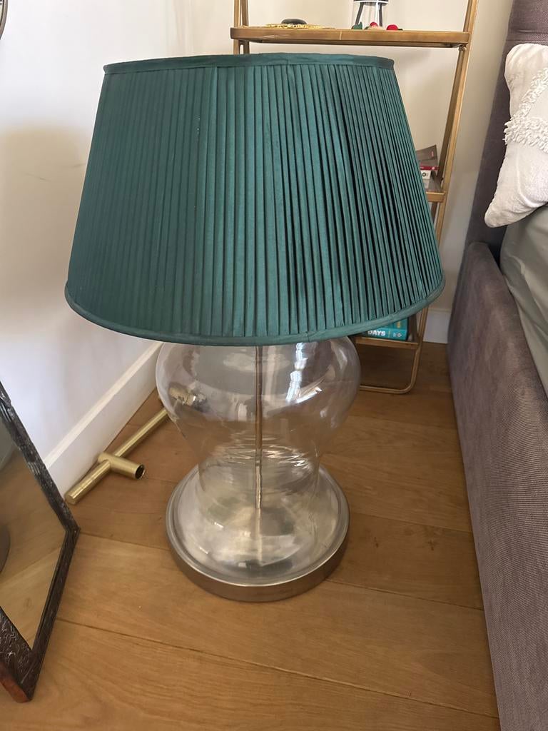 Riviera Maison Tafellamp met Groene Kap, Ophalen, Zo goed als nieuw, Minder dan 50 cm