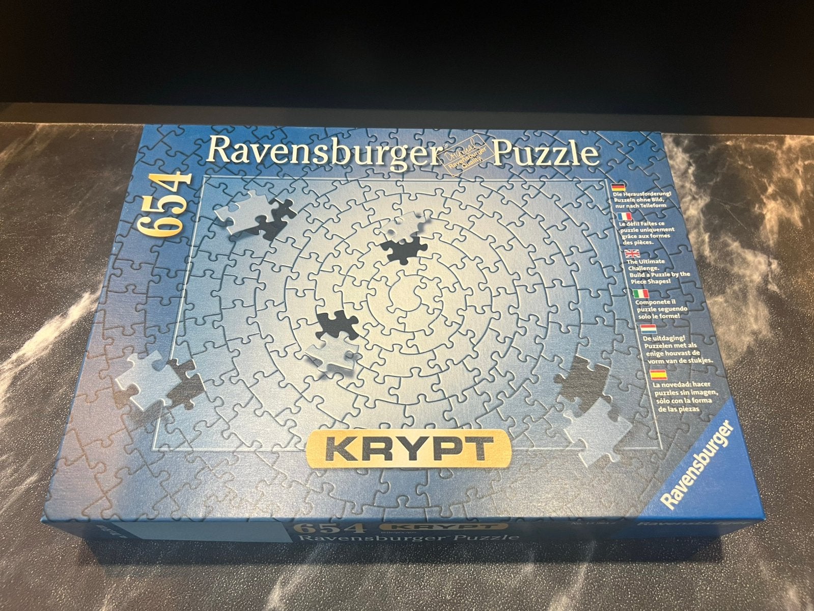 Ravensburger puzzel Krypt Zilver 654 stukjes, Ophalen of Verzenden, Minder dan 500 stukjes, Zo goed als nieuw