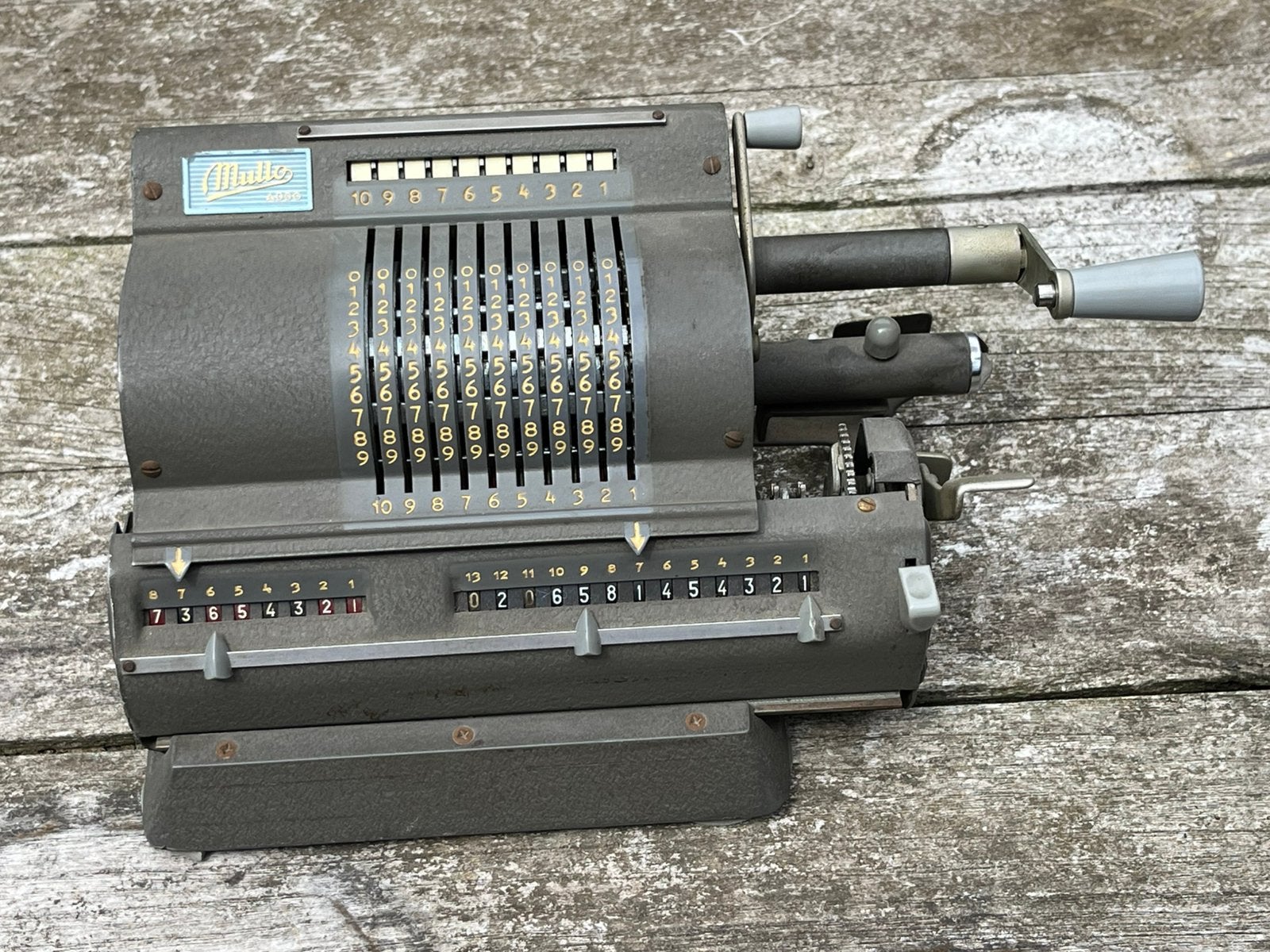 Multo Addo vintage rekenmachine calculator Mod 3 59980, Ophalen of Verzenden