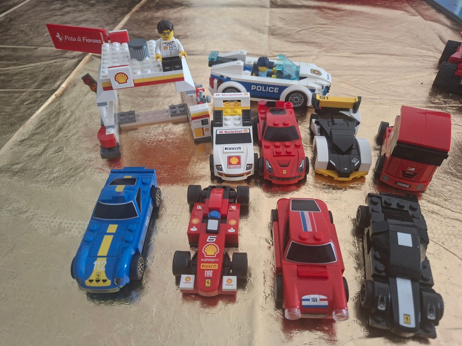 LEGO Speed Champions en Shell Ferrari set+ extra, Ophalen of Verzenden, Gebruikt