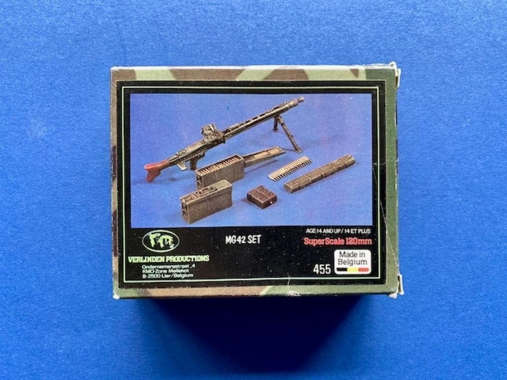 Verlinden	455	MG 42 SET	120mm	VINTAGE, Verzenden, Nieuw, 1:32 tot 1:50