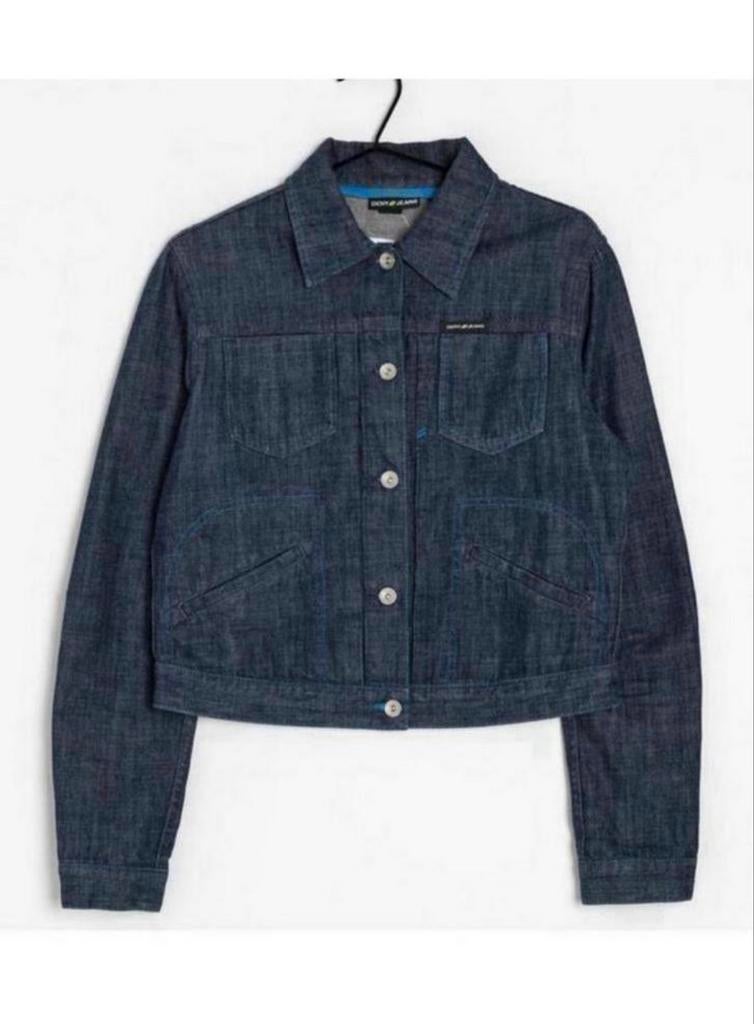 DKNY Spijkerjack Jeans Jasje Maat M, Ophalen of Verzenden, Gedragen, Maat 38/40 (M), Blauw