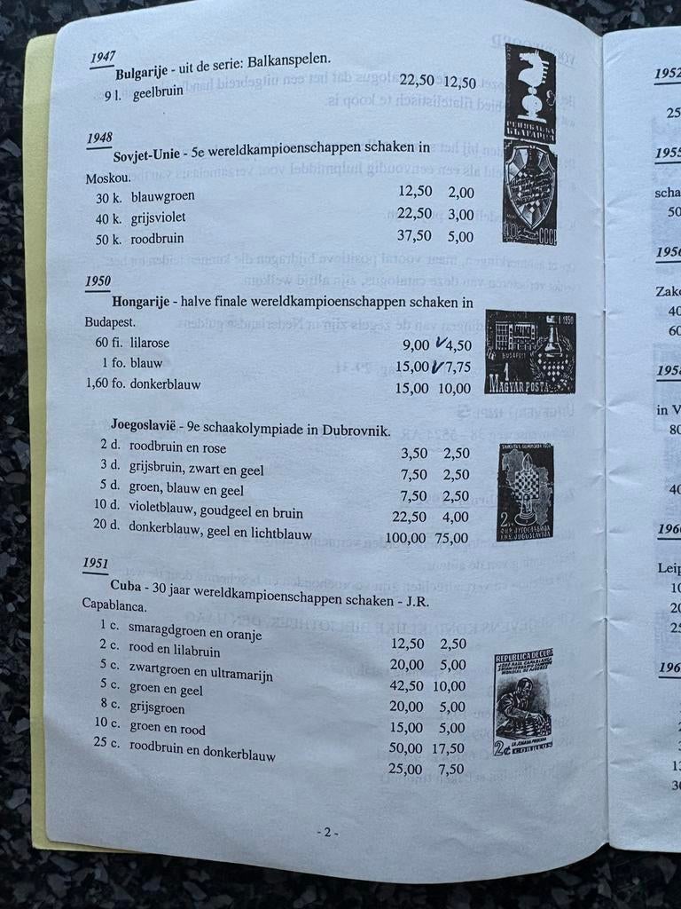 Postzegelcatalogus Schaken op postzegels, Postzegels en Munten, Postzegels | Thematische zegels, Sport, Ophalen of Verzenden