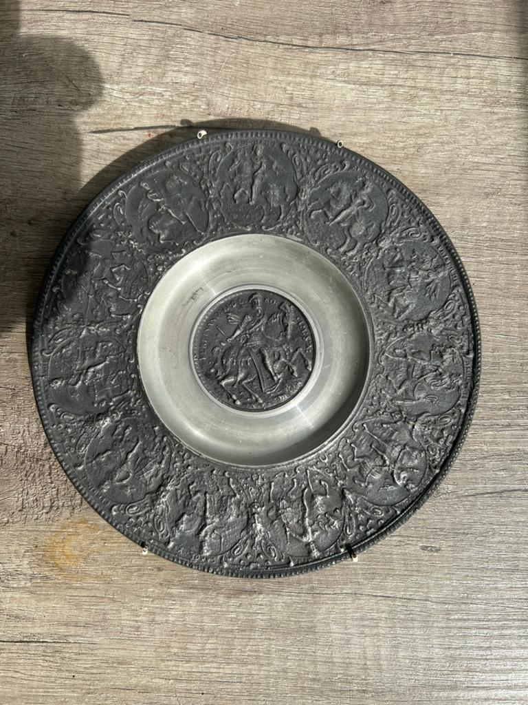 Tinnen Wandbord Frieling Zinn – Reliëf Kaiserteller 18,5 cm, Ophalen of Verzenden