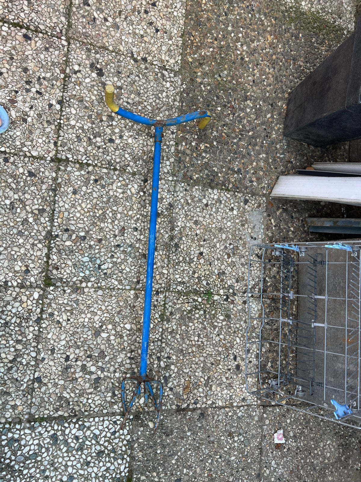 Gebruikte blauwe cultivator voor tuinwerk, Ophalen of Verzenden, Gebruikt, Cultivator