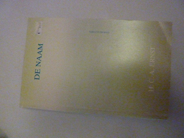 H.C.A. Ernst - De naam 1991, Ophalen of Verzenden, Zo goed als nieuw
