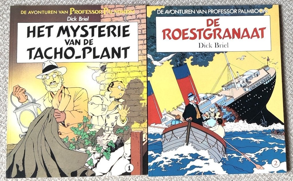2 Stripalbums van Professor Palmboom 1981 1ste drukken, Meerdere stripboeken, Ophalen of Verzenden, Zo goed als nieuw