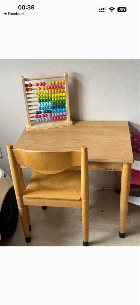 Schooltafel en schoolstoel - Ideaal voor thuisstudie, Kinderen en Baby's, Kinderkamer | Tafels en Stoelen, Gebruikt, Tafel(s) en Stoel(en)