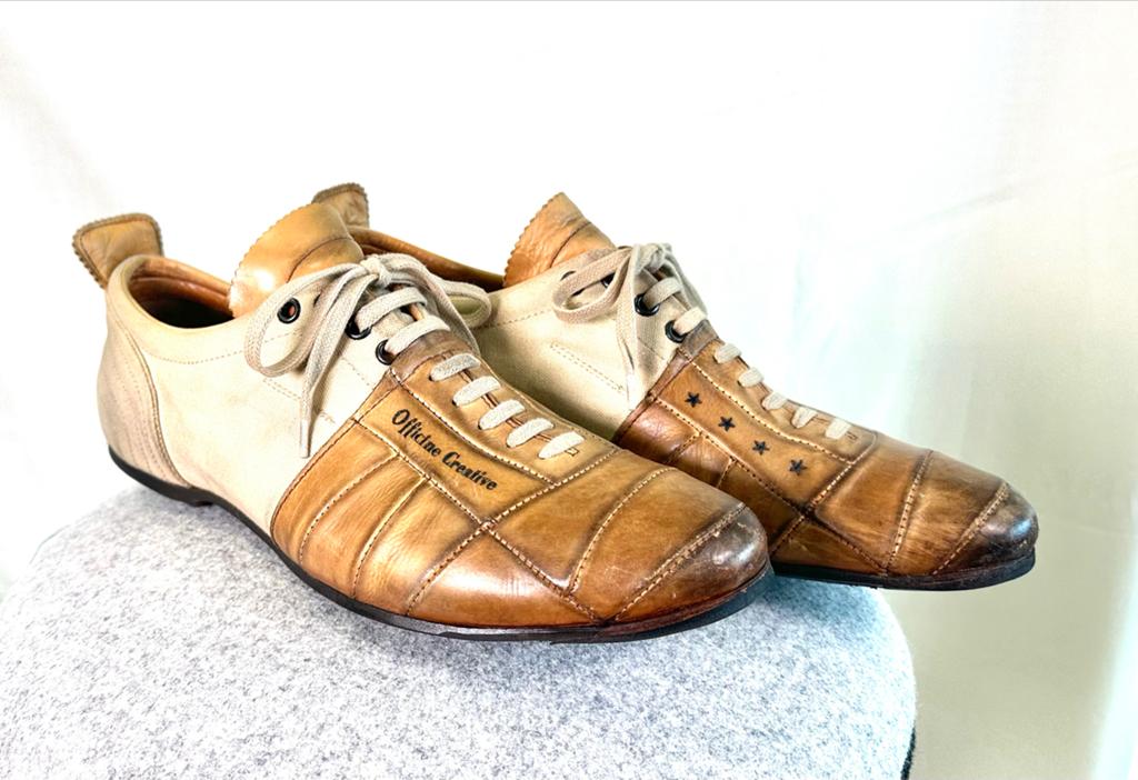 Officine Creative Leren Sneakers Maat 41, Ophalen of Verzenden, Gedragen, Bruin, Sneakers of Gympen