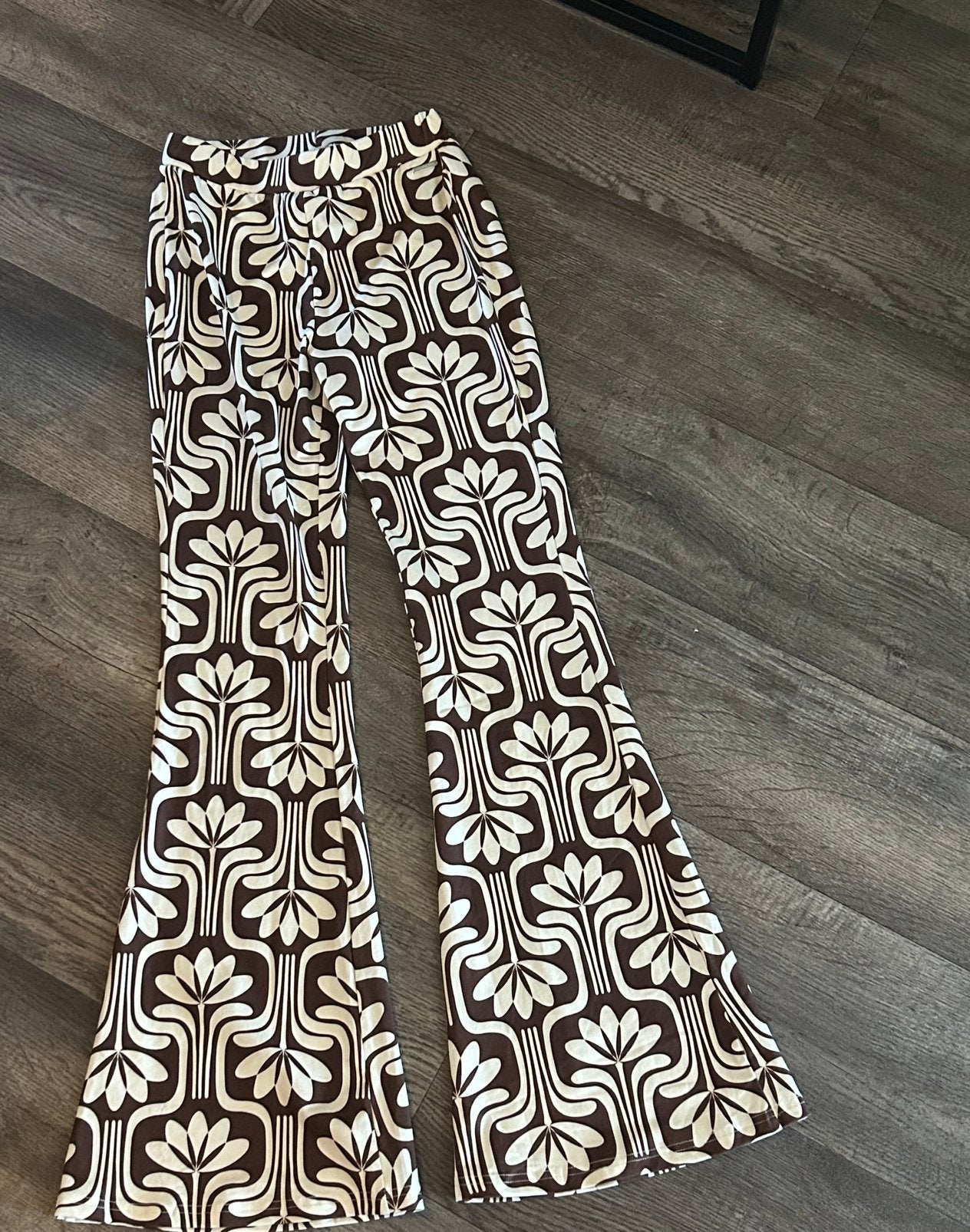 Colourful Rebel flared pants retro flower, maat S, Beige, Nieuw, Ophalen of Verzenden, Maat 36 (S)