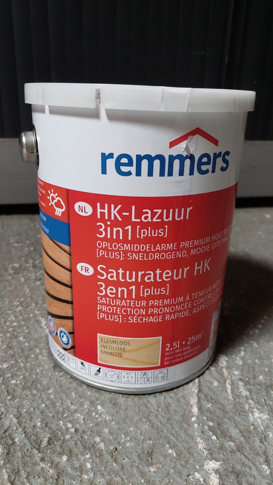Remmers HK-Lasuur 3in1 [plus] Kleurloos 2.5L - Nieuw, Overige kleuren, Nieuw, Beits, Ophalen of Verzenden