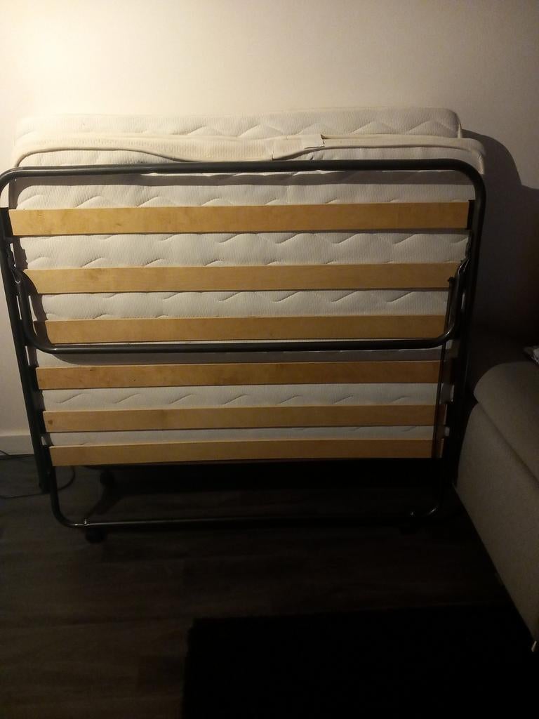 Opklapbare bed, Ophalen of Verzenden, Zo goed als nieuw, Twijfelaar, 120 cm