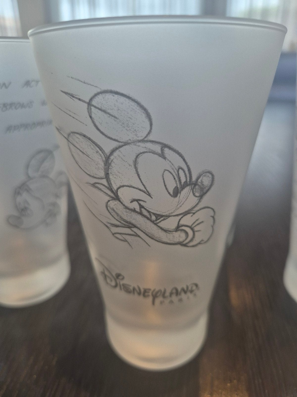 Set van 6 Disneyland Parijs Mickey Mouse glazen, Ophalen, Mickey Mouse, Zo goed als nieuw, Servies