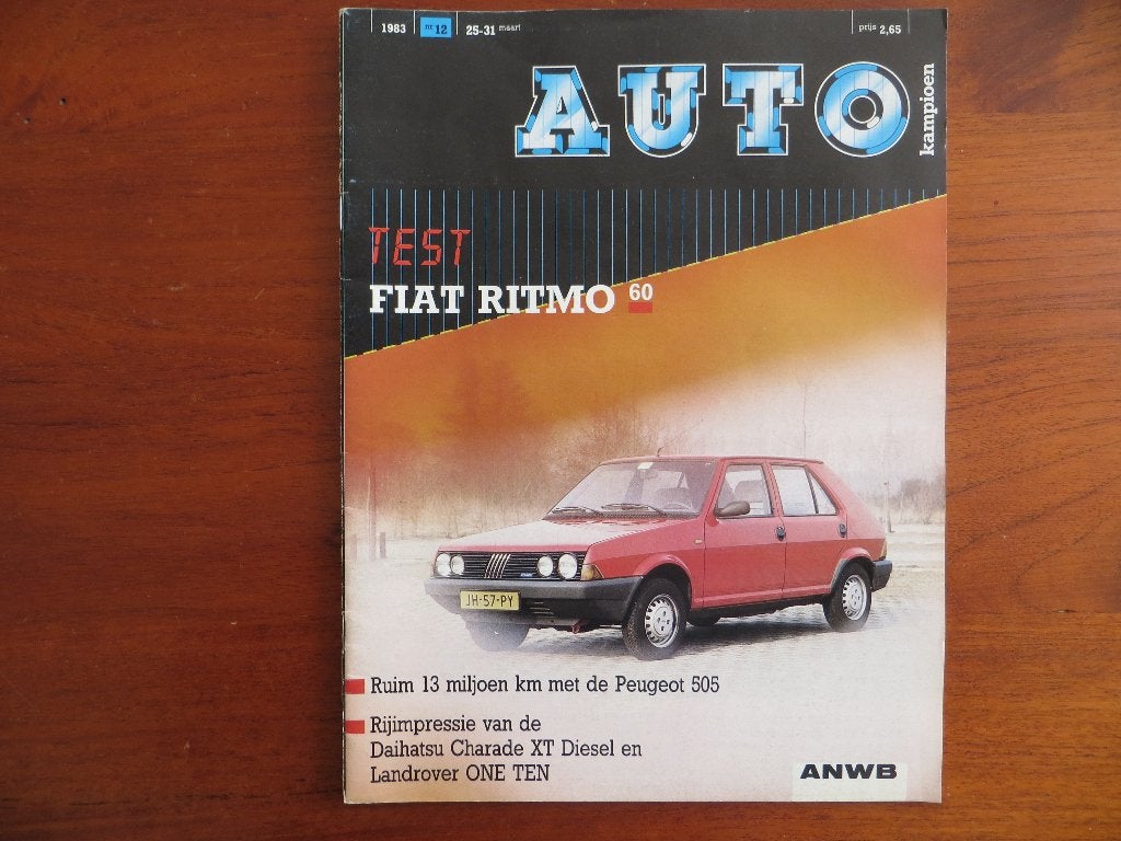 Autokampioen 12 1983 Fiat Ritmo 60, Land Rover One Ten, Ophalen of Verzenden, Nieuw, Peugeot