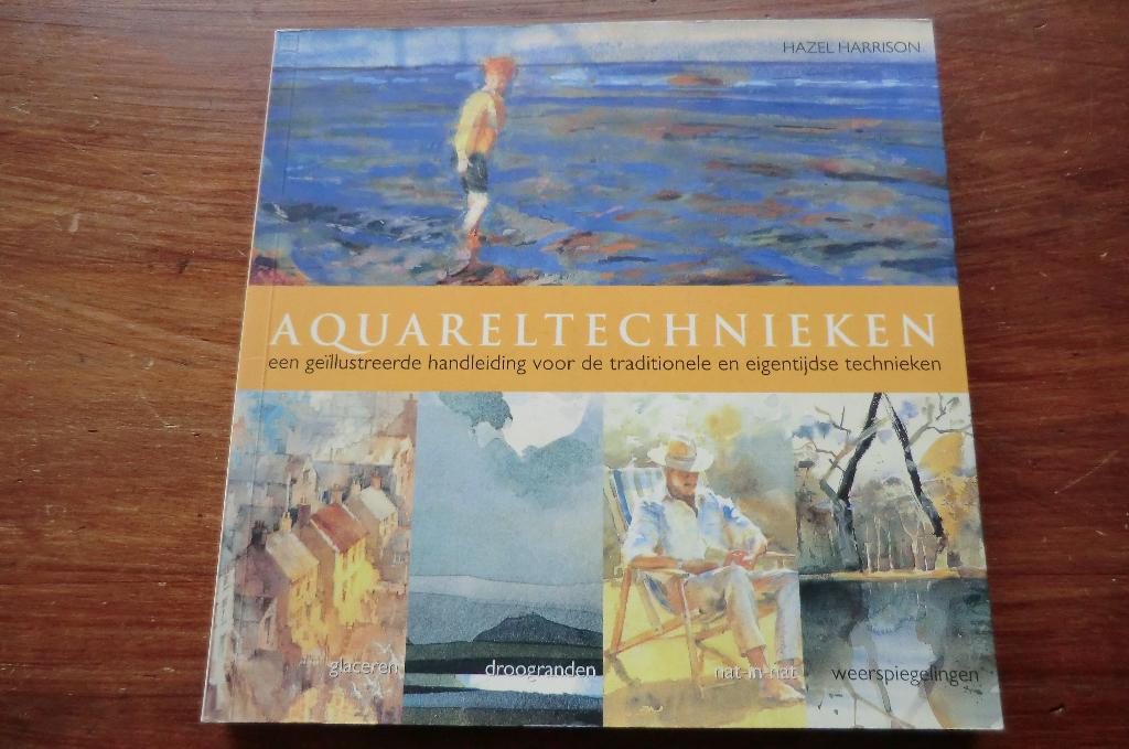boek - Aquareltechnieken - Hazel Harrison, Boeken, Ophalen of Verzenden, Gelezen, Tekenen en Schilderen