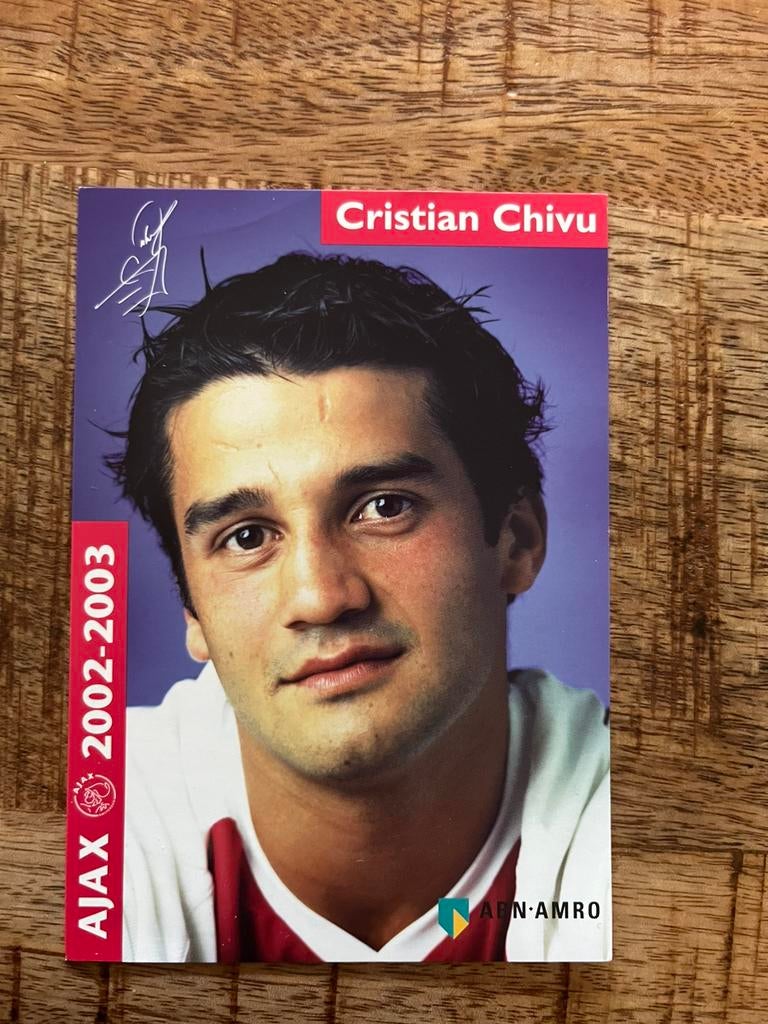 Christian Chivu - Ajax Spelerskaart, Ophalen of Verzenden, Zo goed als nieuw, Ajax, Spelerskaart