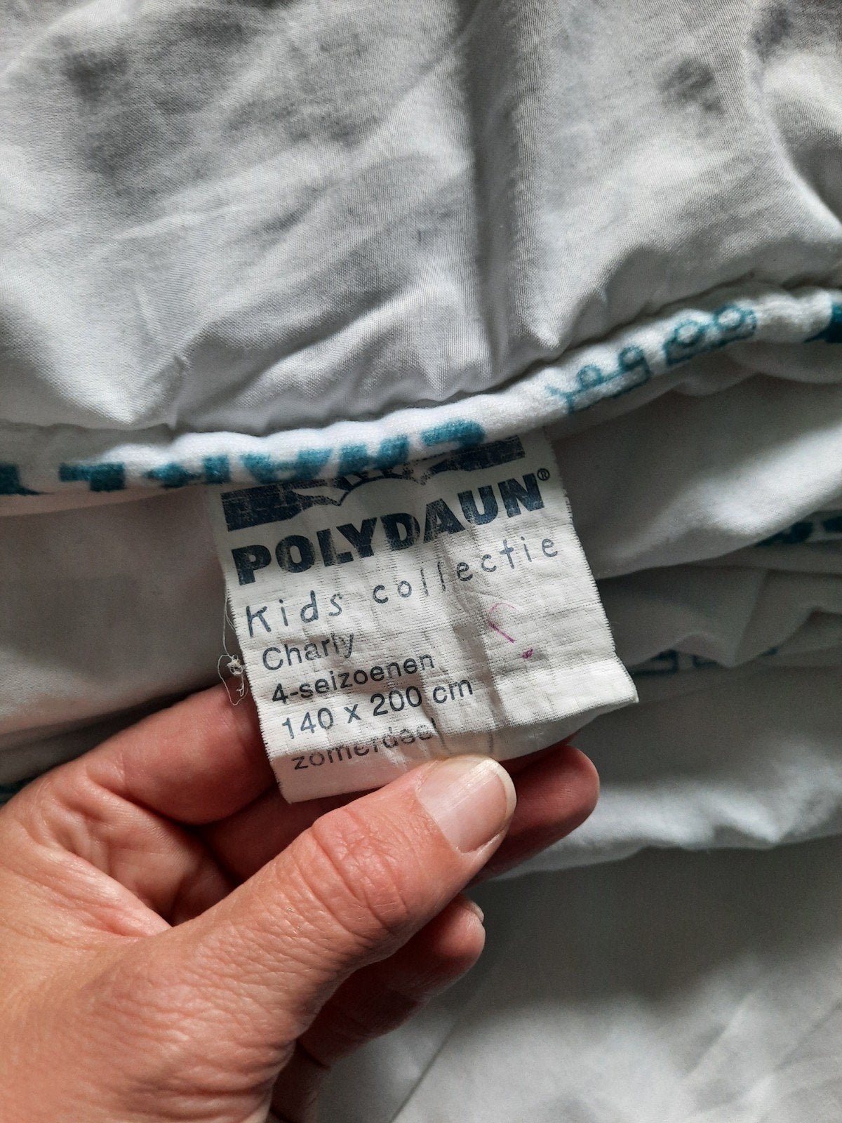 Kinderdekbed, 1 persoons bed, Kinderen en Baby's, Kinderkamer | Beddengoed, Gebruikt, Jongetje of Meisje, Wit, Ophalen of Verzenden