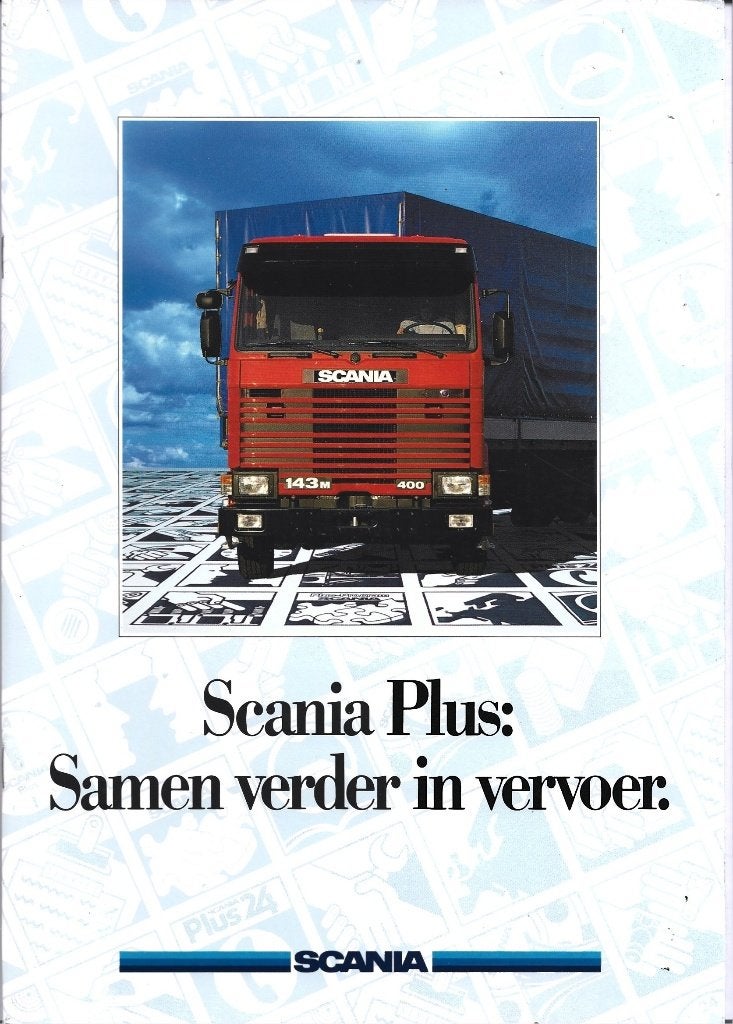 Scania Plus vervoer brochure vrachtwagen camion (sc100), Verzenden, Zo goed als nieuw, Vrachtwagen