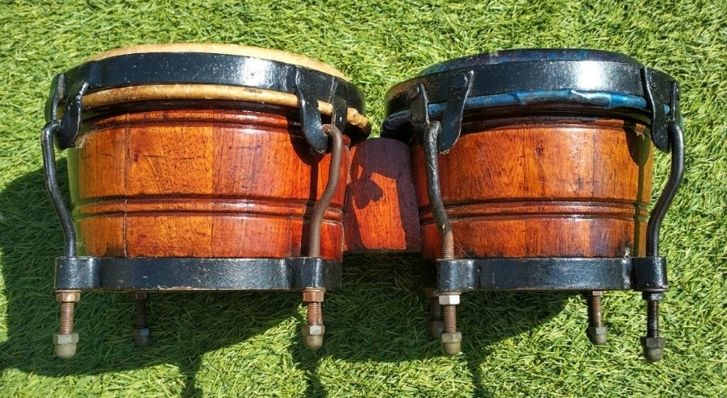 Vintage Bongo set, Muziek en Instrumenten, Ophalen of Verzenden, Gebruikt, Trommel