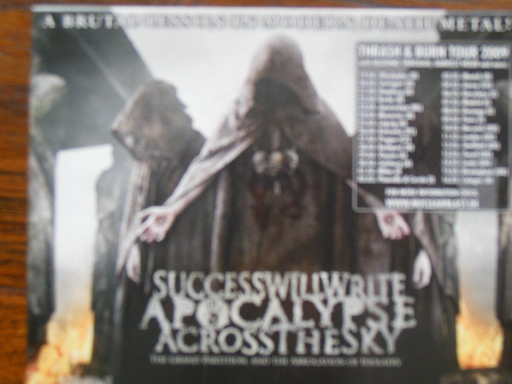 cd succes will write apocalypse across the sky heavy metal, Ophalen of Verzenden, Zo goed als nieuw, Heavy metal, Album