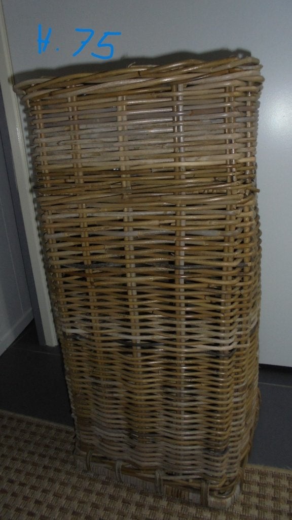 rieten plantenzuil 35x35H75 bak H16cm, Tuin en Terras, Overige materialen, Gebruikt, Vierkant, Binnen