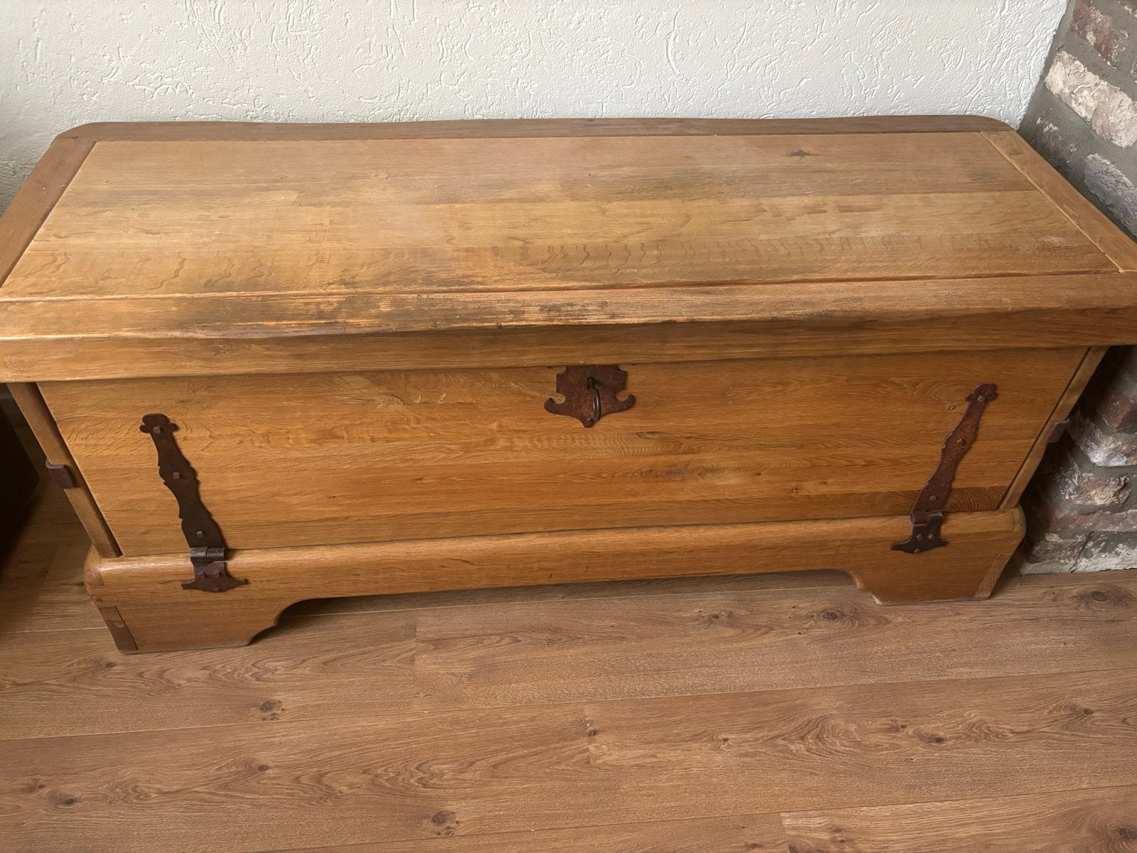 Massief eikenhouten dekenkist kist - 150x64x55 cm, Ophalen