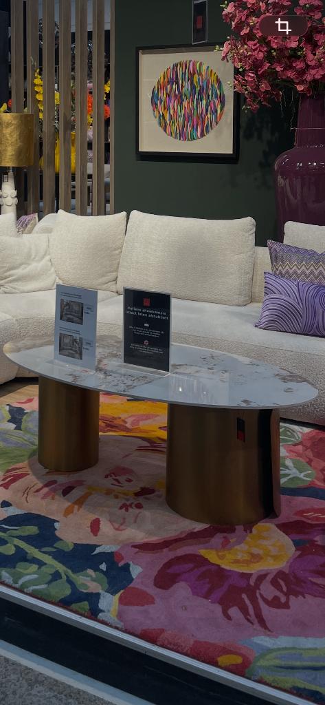 Colmore salontafel, Ophalen, 100 tot 150 cm, Glas, Nieuw