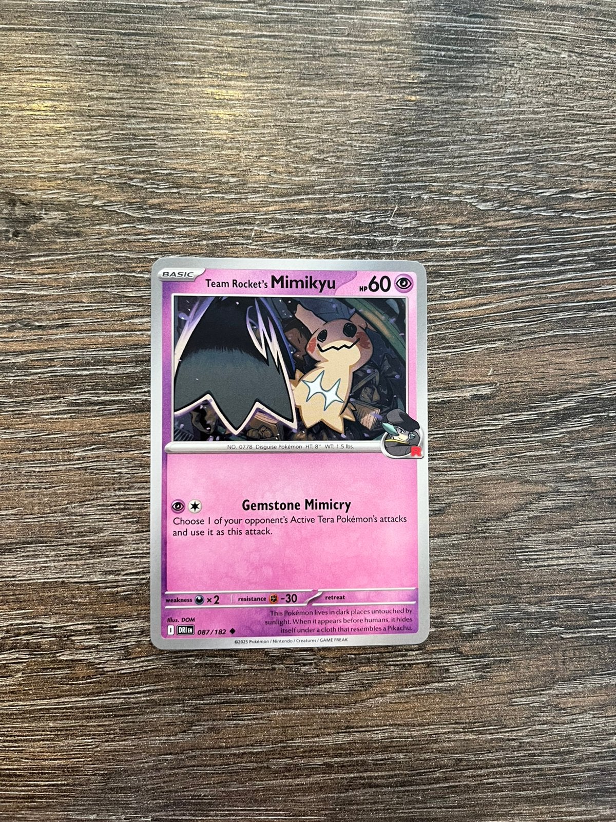 Team Rocket’s Mimikyu DRI 087/182, Ophalen of Verzenden, Zo goed als nieuw