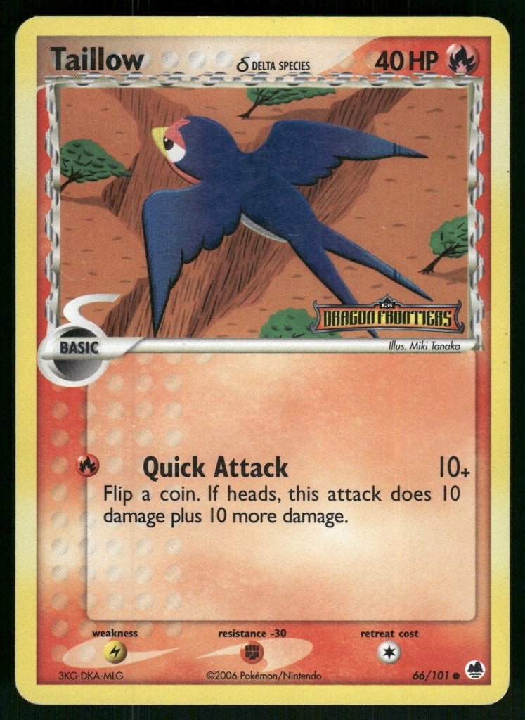 Taillow δ 66/101 - Dragon Frontiers (Reverse Holo) (NM), Verzenden, Gebruikt