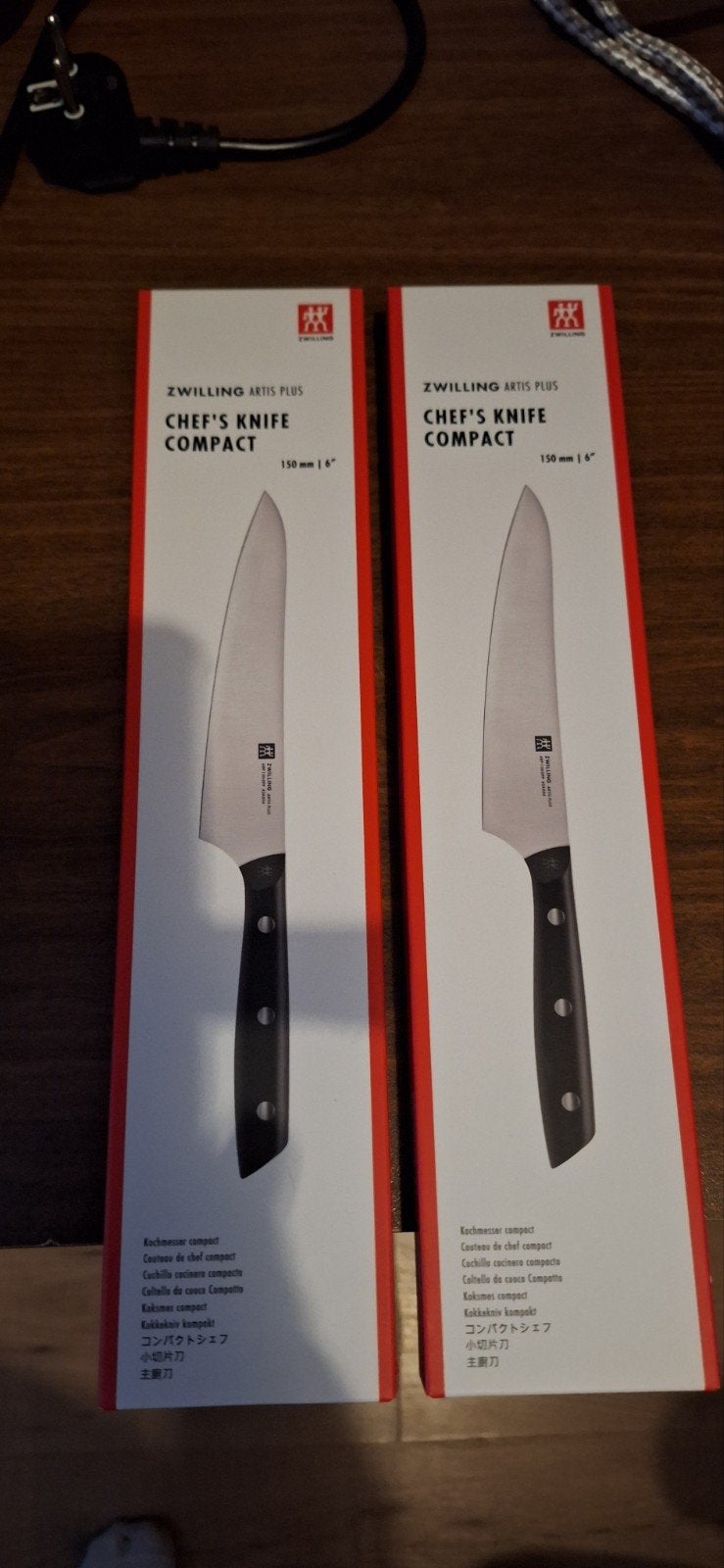 2 x ZWILLING Chef's Knife Compact 150mm - Nieuw in doos, Ophalen, Overige typen, Nieuw, Zwart