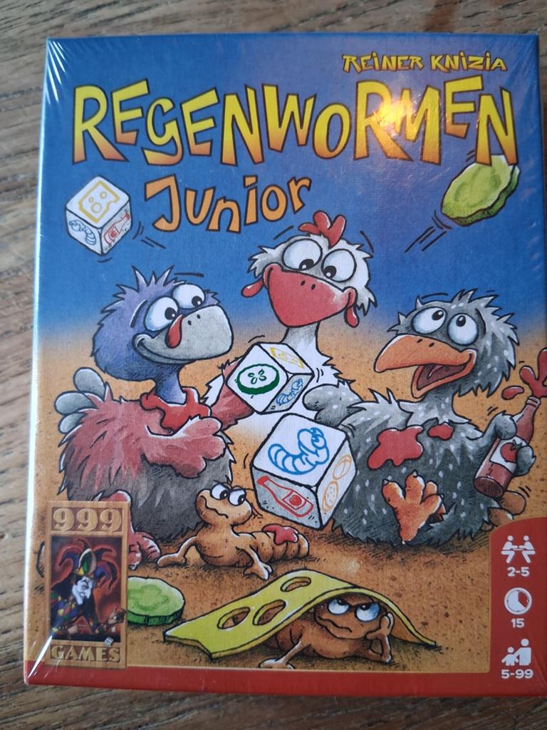 Regenwormen Junior - Nieuw in verpakking, Hobby en Vrije tijd, Gezelschapsspellen | Bordspellen, Vijf spelers of meer, Ophalen