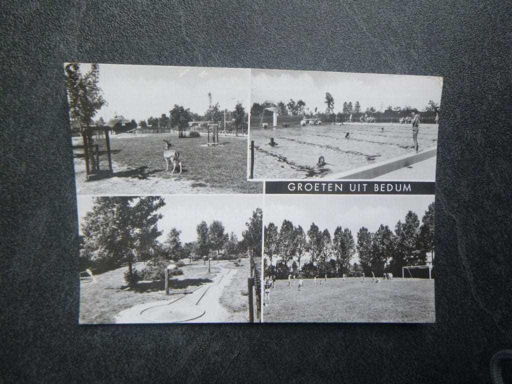 Bedum, groeten uit/zwembad 1989, Verzenden, 1980 tot heden, Ongelopen, Noord-Brabant