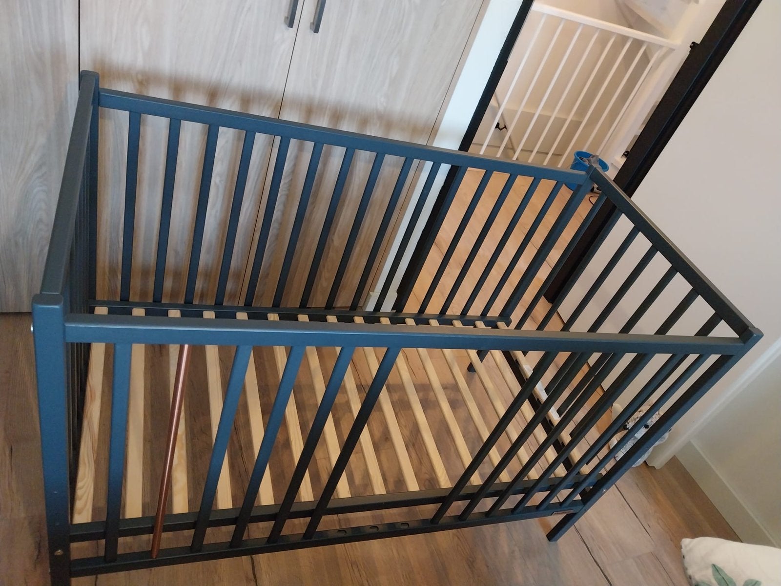 Woodies Craft Ledikant - Grijs, Kinderen en Baby's, Kinderkamer | Bedden, Ophalen, Gebruikt, 70 tot 85 cm, 140 tot 160 cm