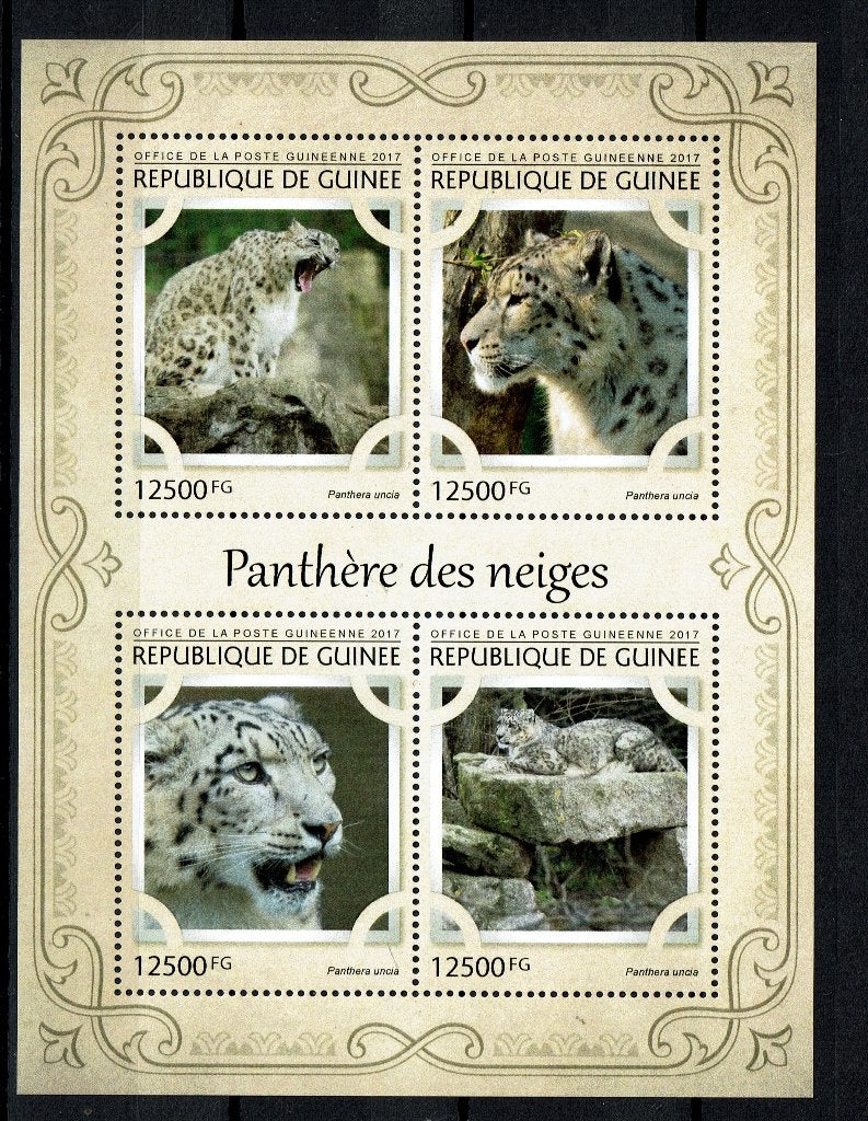 GUINEE 2017 PF BLOK PANTER KATACHTIGE WILDLIFE ZOOGDIEREN  2, Ophalen of Verzenden, Postfris, Dier of Natuur