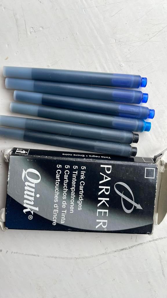 Inktpatronen voor Parker pen, Verzamelen, Pennenverzamelingen, Met doosje, Ophalen of Verzenden, Zo goed als nieuw, Parker