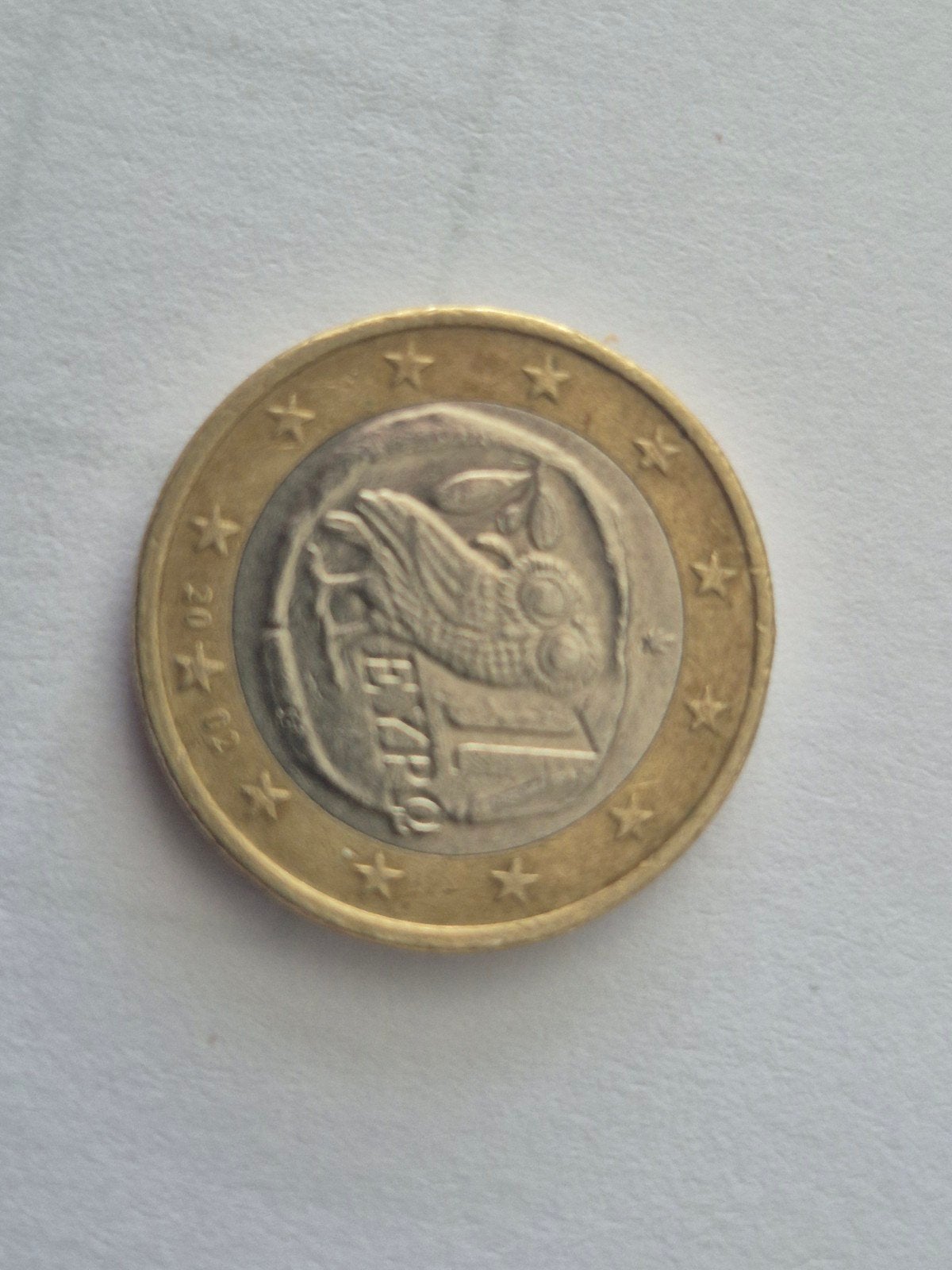 Griekse 1 Euro munt 2002 met uil van Athene, Postzegels en Munten, Munten | Europa | Euromunten, Ophalen of Verzenden, Griekenland